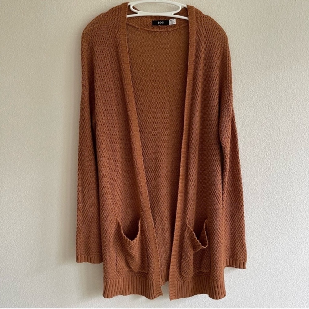 BDG Urban Outfitters Oversized Lightweight Open-Front Cardigan Sweater Pockets